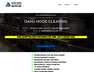 oahuhoodcleaning.com screenshot