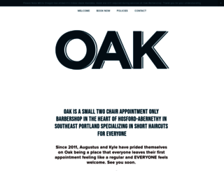 oakbarbershop.com screenshot