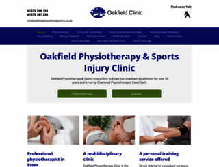 oakfieldphysiotherapyclinic.co.uk screenshot