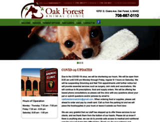 oakforestanimalclinic.com screenshot