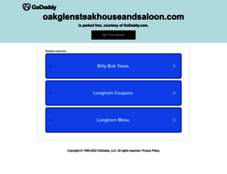 oakglensteakhouseandsaloon.com screenshot