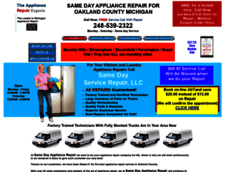 oakland-appliance-repair.com screenshot