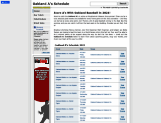 oaklandasschedule.com screenshot