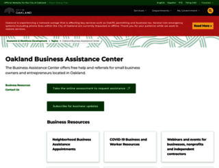 oaklandbusinesscenter.com screenshot