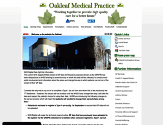 oakleafmedicalpractice.com screenshot