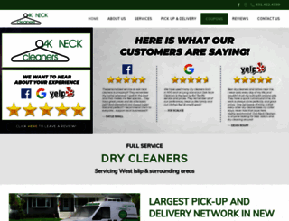 oakneckcleaners.com screenshot