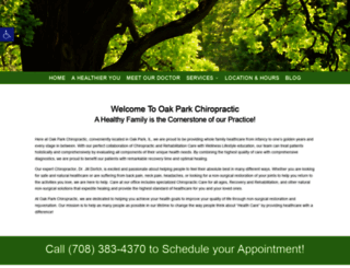 oakparkchiropractic.com screenshot
