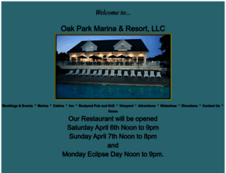 oakparkmarinaresort.com screenshot