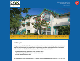 oakplantationresort.com screenshot
