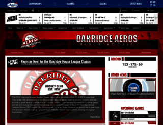 oakridgeaeroshockey.ca screenshot