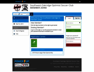 oakridgesoccer.powerupsports.com screenshot
