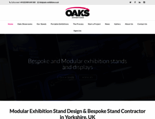 oaks-exhibitions.co.uk screenshot