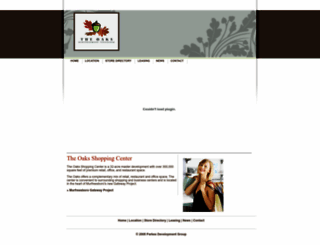 oaksshoppingcenter.com screenshot