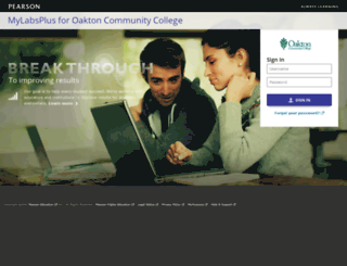 oakton.mylabsplus.com screenshot