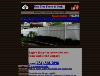 oaktreefencing.com screenshot