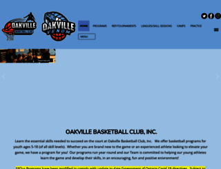 oakvillebasketball.com screenshot