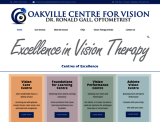 oakvillecentreforvision.com screenshot