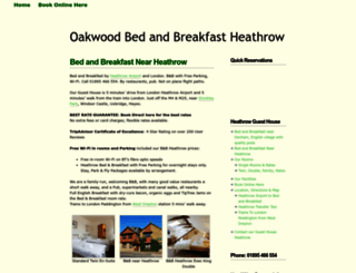 oakwoodbedandbreakfast-heathrow.com screenshot