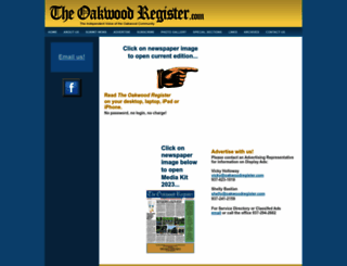 oakwoodregister.com screenshot