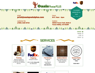 oasispostalplus.com screenshot