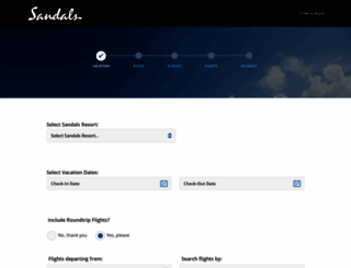 obe.sandals.com screenshot