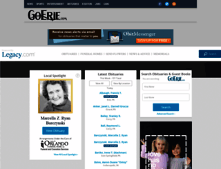 obits.goerie.com screenshot
