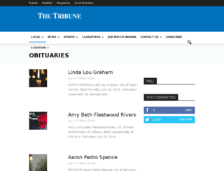 obits.tribtown.com screenshot