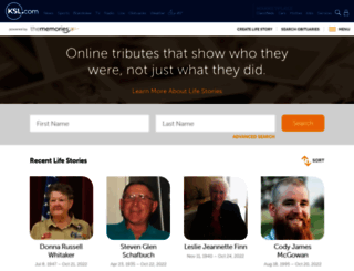 obituaries.ksl.com screenshot
