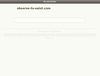 observe-to-exist.com screenshot