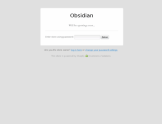 obsidian.myshopify.com screenshot
