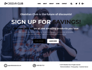 obsidianclub.com screenshot