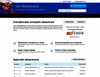 obstaravania.egov.sk screenshot