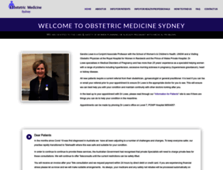 obstetricmedicinesydney.com.au screenshot