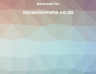 occasionmate.co.za screenshot