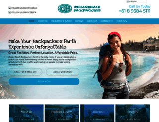oceanbeachbackpackers.com.au screenshot