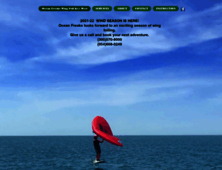 oceanfreakskiteboardingkeywest.com screenshot