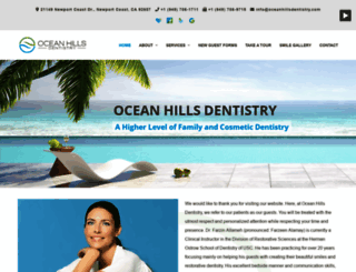 oceanhillsdentistry.com screenshot