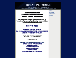 oceanplumbing.com screenshot
