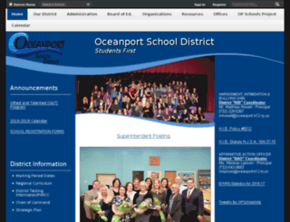 oceanport.schoolwires.net screenshot
