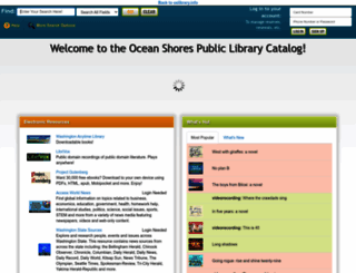 oceanshores.biblionix.com screenshot