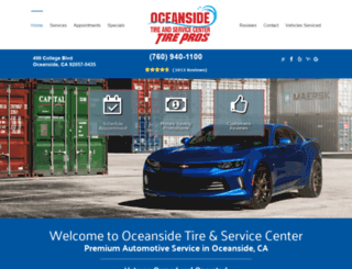 oceansidetireandservicecenter.com screenshot