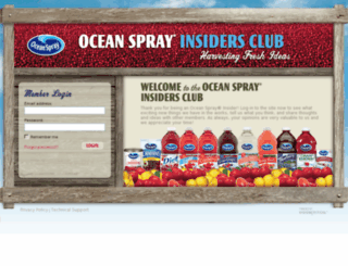 oceansprayinsidersclub.com screenshot