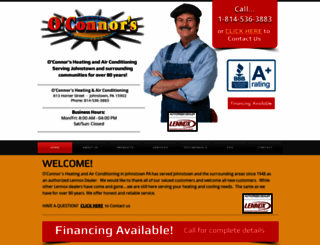 oconnorsheating.com screenshot