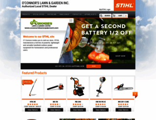 oconnorslawn.stihldealer.net screenshot
