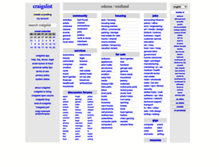 odessa.craigslist.org screenshot