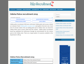 odisha.policerecruitments.in screenshot