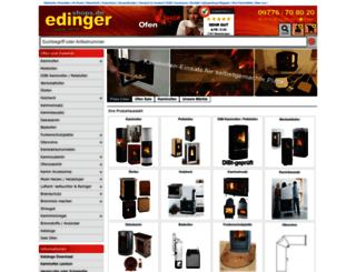 ofen.edingershops.de screenshot