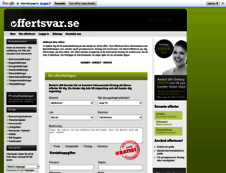 offertsvar.se screenshot