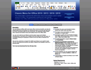 officeclassicmenu.com screenshot