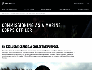 officer.marines.com screenshot